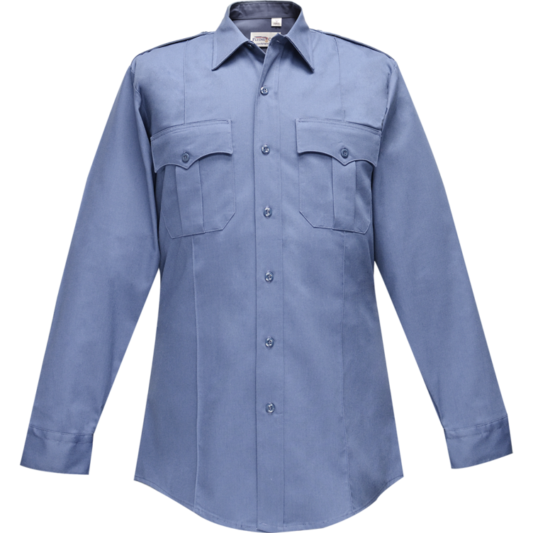 Duro Poplin Long Sleeve Shirt w/ Sewn-In Creases