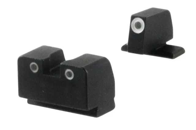 AmeriGlo SG181 Sig Sauer Tall Suppressor Sight Set Green Tritium Steel - AMER