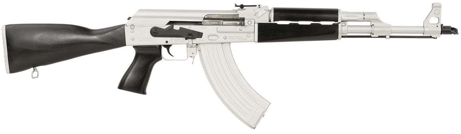 Zastava ZPAPM70 Rifle 7.62x39 Silver Cerakote 30rd Black Stock - Zastava Arms - 7.62X39mm