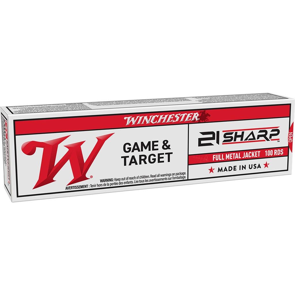 Winchester USA21 Ammo 42gr FMJ 100/Box 1330fps 165ft-lbs - Winchester - FULL METAL JACKET