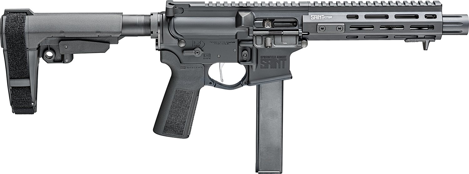 Springfield Armory Saint Victor Handgun 9mm Luger 32rd Colt Magazine 8.5 Threaded Barrel Black