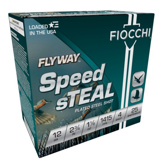 Fiocchi 12FST4 Flyway Speed Steel 12Ga 2.75" 1 1/8oz #4 Shot 25/Box - Fiocchi - 12