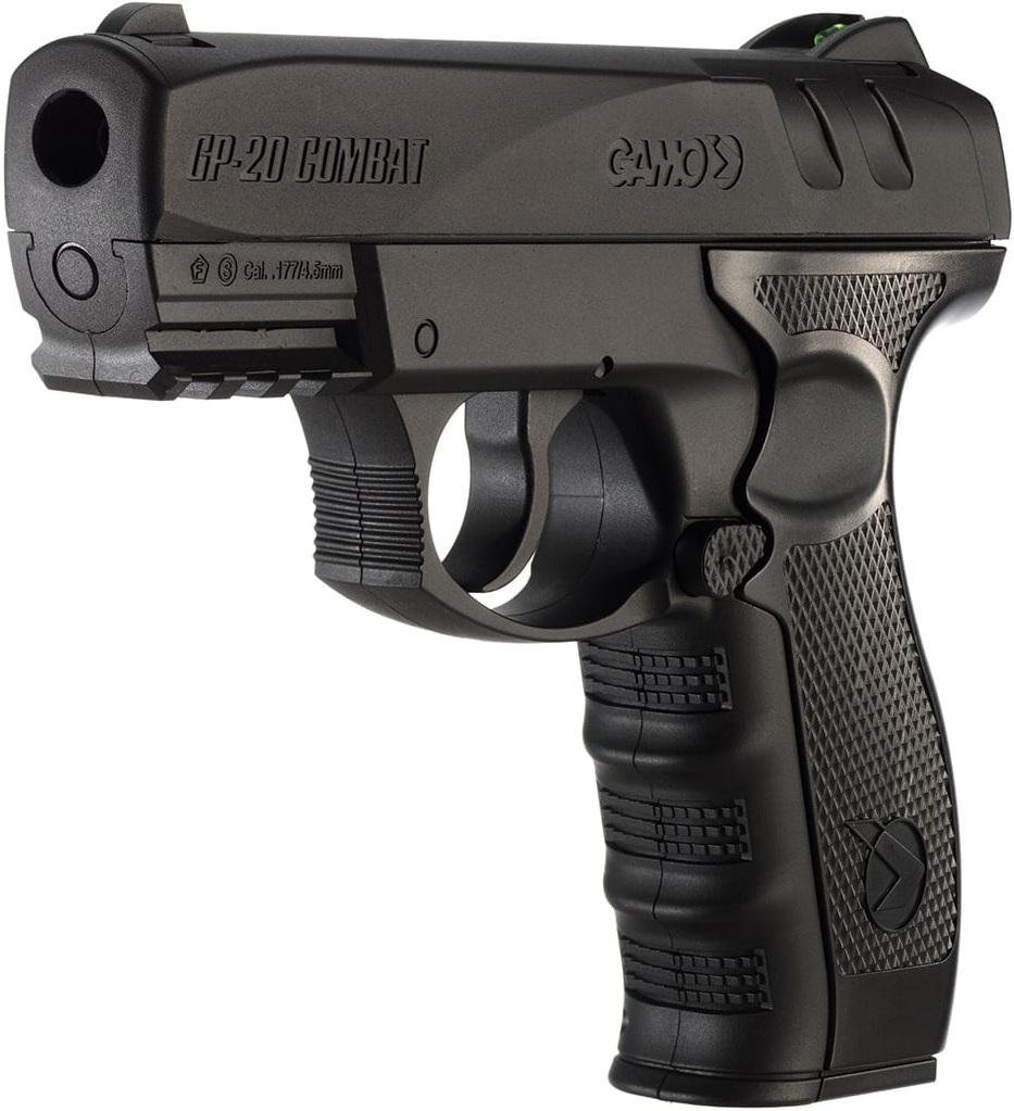 Gamo GP-20Combat .177 BB Pistol Clampack 400 Feet Per Sec 6.5" Bk 20Rd - Gamo - .177BB
