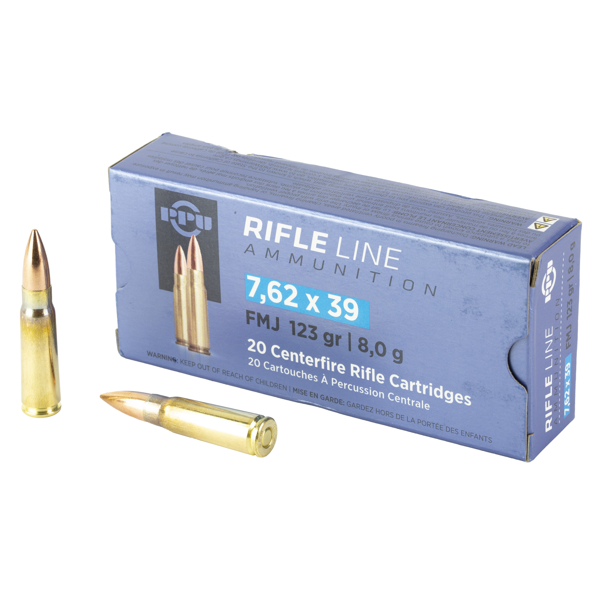 Prvi Partizan PPU PP739F 7.62x39mm 123 Grain FMJ 20 Rounds