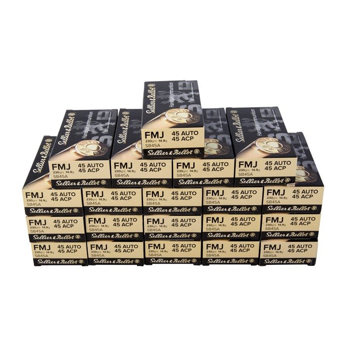 SELLIER & BELLOT 45 AUTO 230GR FULL METAL JACKET 1000/CASE