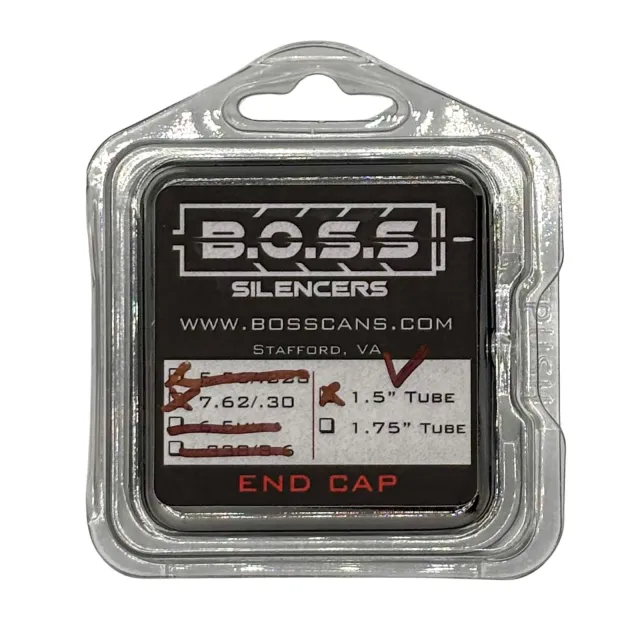 Buy BOSS EC-150-762-SS-VE-BLK .30 Cal Vented End Cap for 1.5 In Silencer Black online