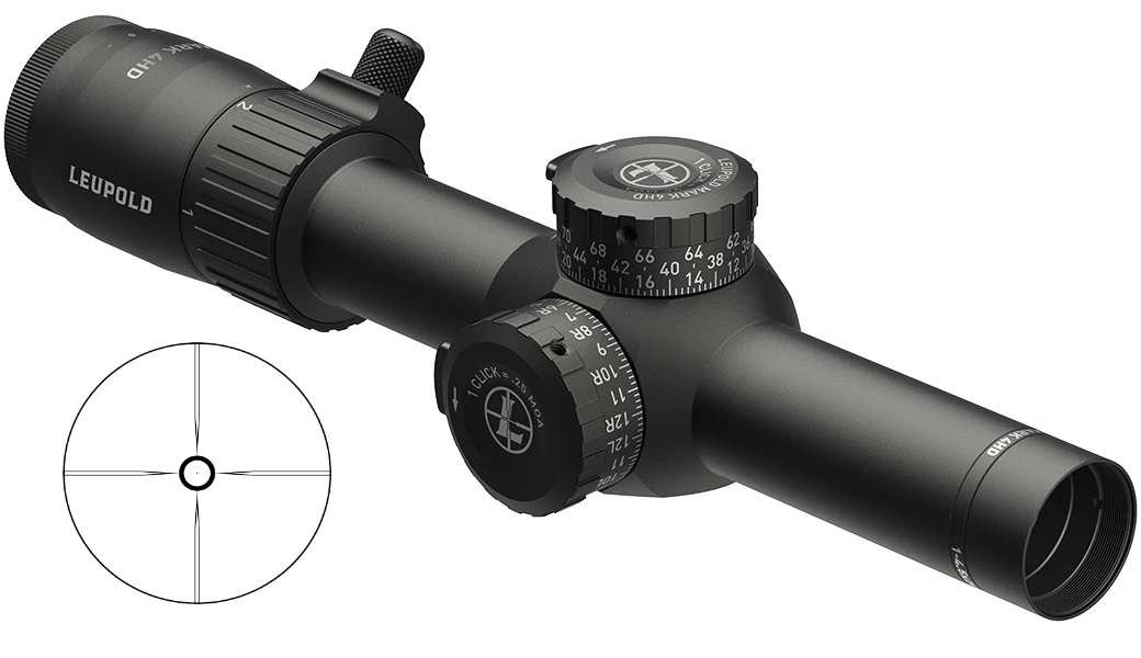 Leupold 183314 Mark 4HD 1-4.5x24 30MM HPR1 Black Ultra-lightweight