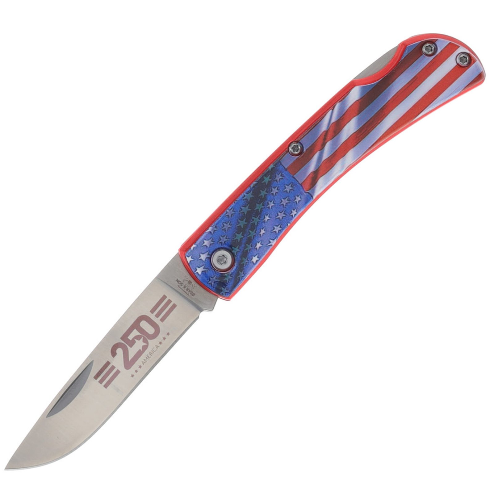 Bear & Son UV Art Farmhand 250TH 2.75" Stn/Flag 3 5/8" Red Aluminum Small L