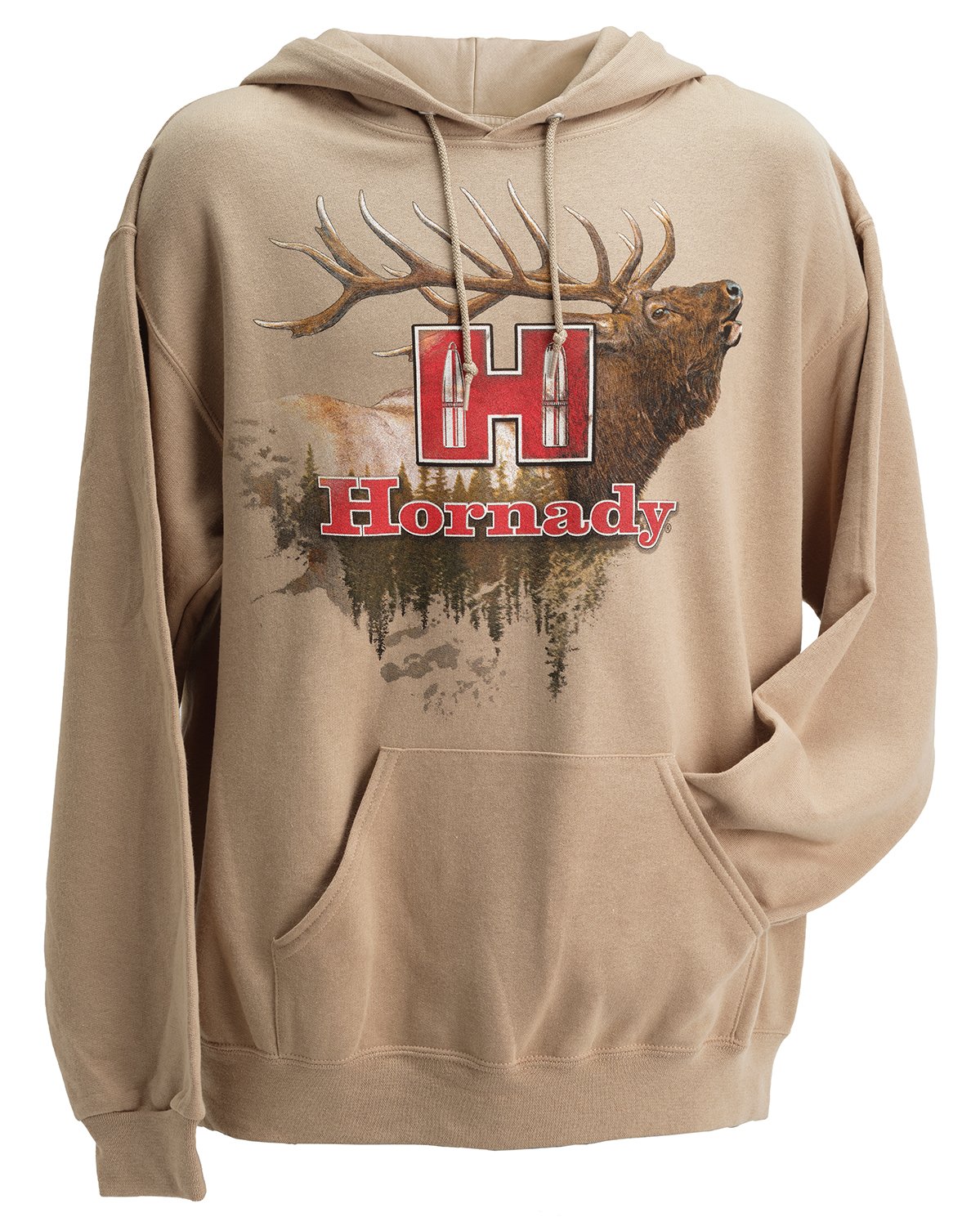 Hornady 99612XXL Elk 2XL Tan/Khaki Hoodie - Horn Hunter - HOODIE