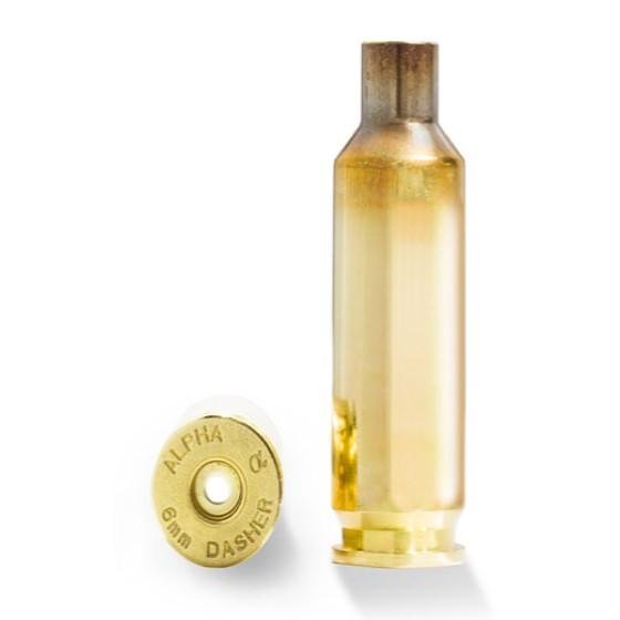 Alpha Munitions Ultra Premium Unprimed Brass Cartridge Cases 6mm Dasher ... - Alpha Munitions - 6 MM DASHER