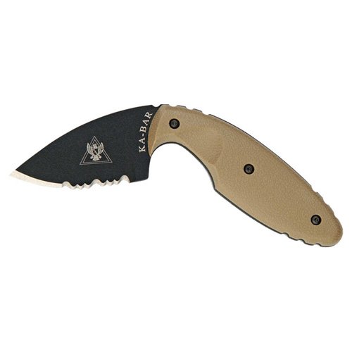 KABAR Original TDI Fixed Blade Knife 2.31" Hard Plastic Sheath AUS 8A/Black