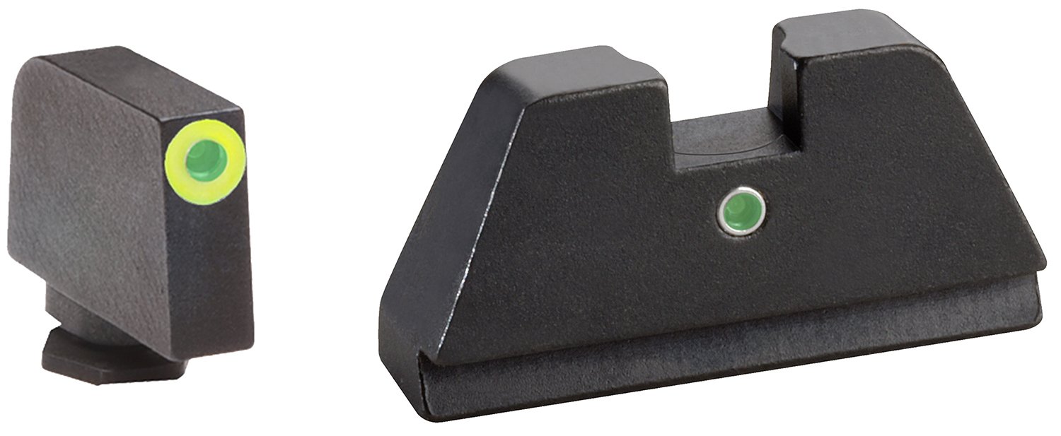 AmeriGlo GL391 Optic Compatible Sight Set for Glock XL Tall Green Triti... - AMER - STEEL