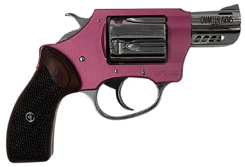 Charter 53805 Coyote .380 2" SS 5-Shot Rosewood Grips Pink Finish - CHARTER ARMS - 380 ACP