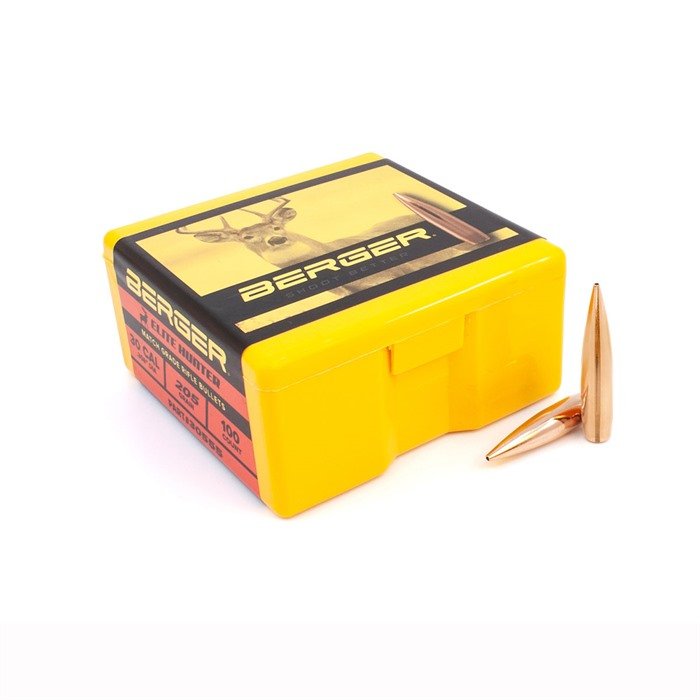 Berger 30555 30 Cal 205gr Hybrid BT Bullets 100/Box - Berger Bullets - 30 CALIBER