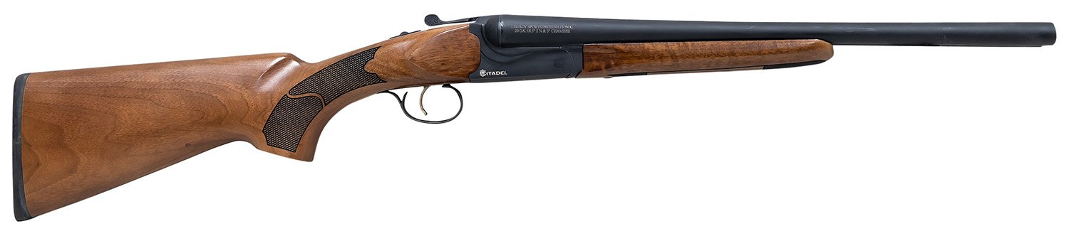 Citadel CITSBS1218 Coach 12GA Shotgun - 18.5" Blued Barrel, Turkish Walnut Stock, Extractors, Barrel Selector