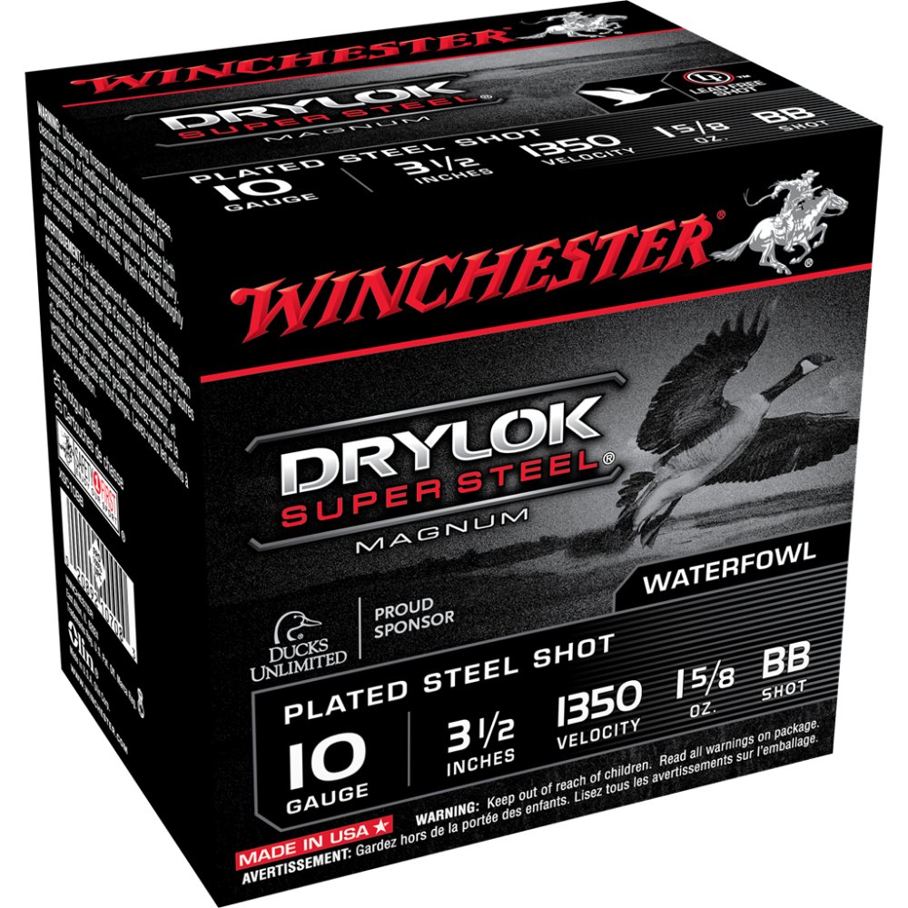 Winchester Ammo XSC10BB DryLock Super Magnum 10 Gauge 3.50" 1 5/8 oz BB Shot 25 Per Box/ 10 Cs