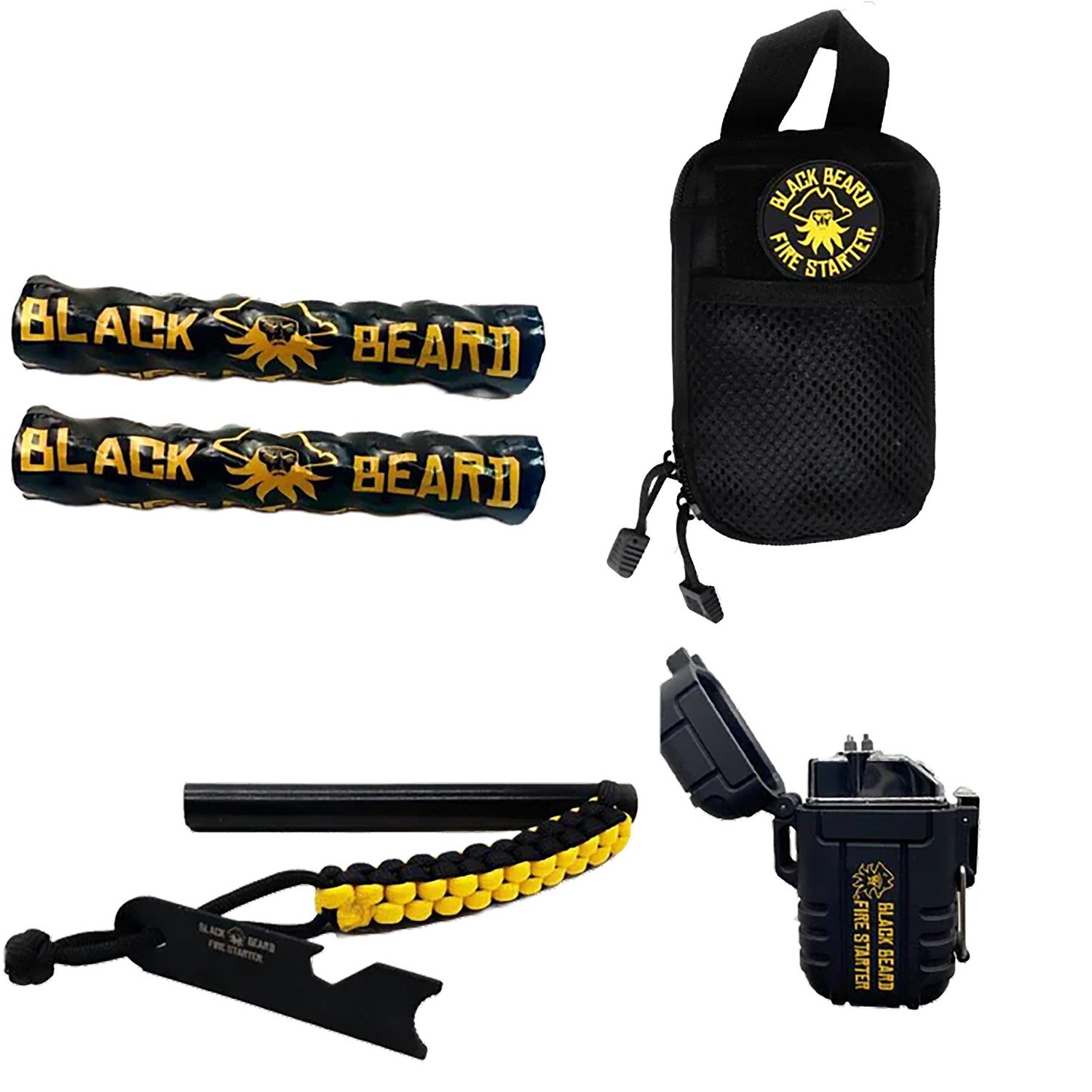 Black Beard Fire Starters SKB Ultimate Kit Includes Ferro Rod...