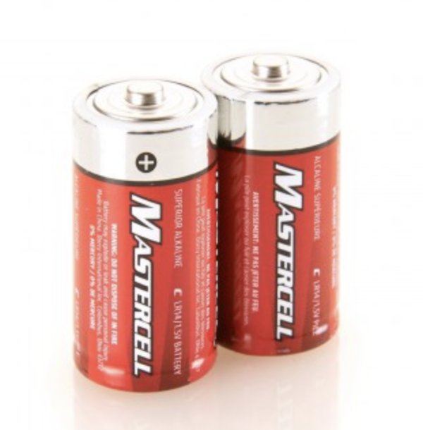 MASTERCELL ALKALINE C 2PK BATTERIES                        