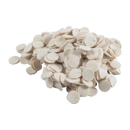 Brownells Heavy Duty Cotton Round PATCHES.875"/.22-.25 Cal 1000 Pack - Brownells - 22 CALIBER