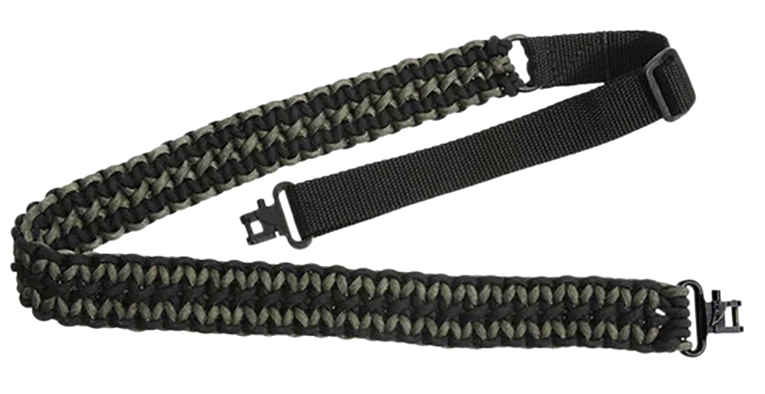 Outdoor Connection Pcs80569 Sling 1in x 43in Black Green Nylon Paracord
