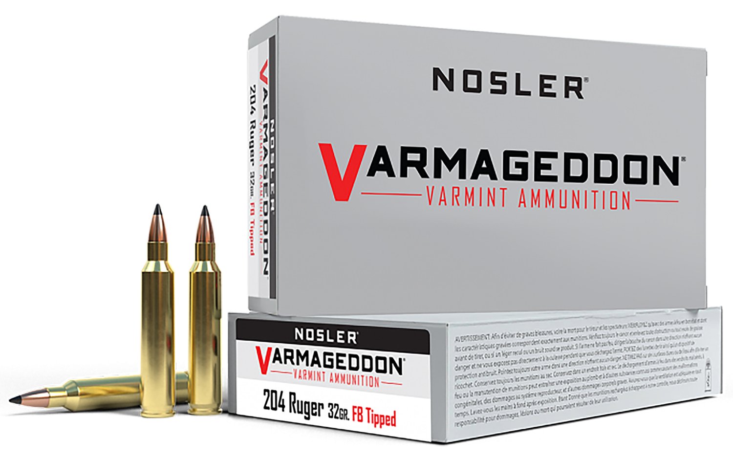 Nosler Varmageddon 204 Ruger 32 Grain Flat Base Tipped 20 Rounds - Nosler - FLAT BASE TIPPED