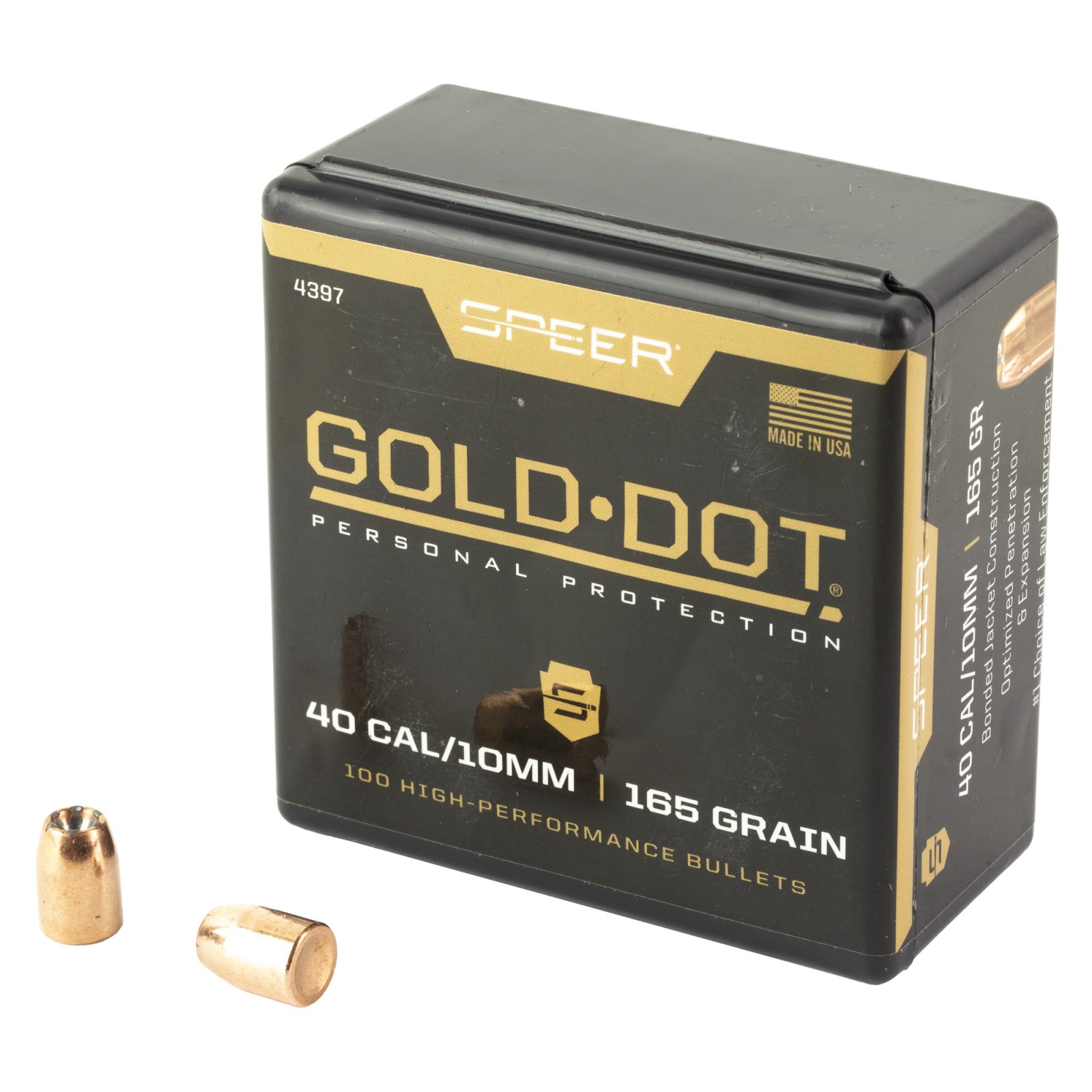 Speer 4397 Gold Dot 40 Cal .400 165GR Hollow Point 100-Box