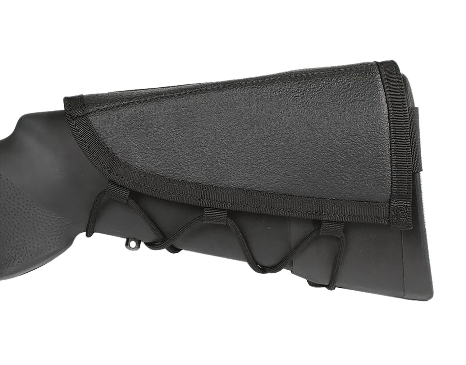 Blackhawk Adjustable Ammo Cheek Pad - 1000 Denier Nylon, Non-Slip, Quick Reload, Zippered Pouch - Blackhawk - BLACK