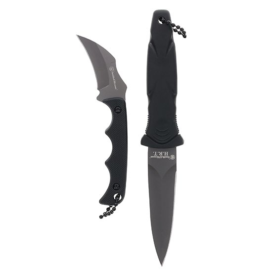 Smith & Wesson 1188453 Boot Knife 3.25in 3Cr Steel Black Rubber Handle