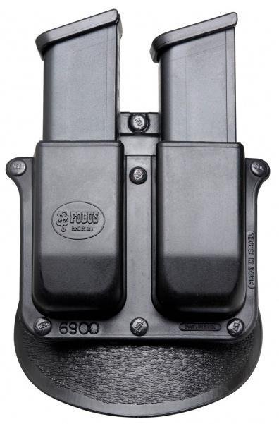 Fobus 6945HP Double Mag Pouch Black Polymer Paddle for .45 ACP HK USP