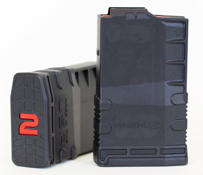Amend2 AICS 12-Round Magazine, 308 Winchester/762NATO Caliber, Advanced Polymer, Anti-Tilt, USA-Made - Amend2 - 12RD