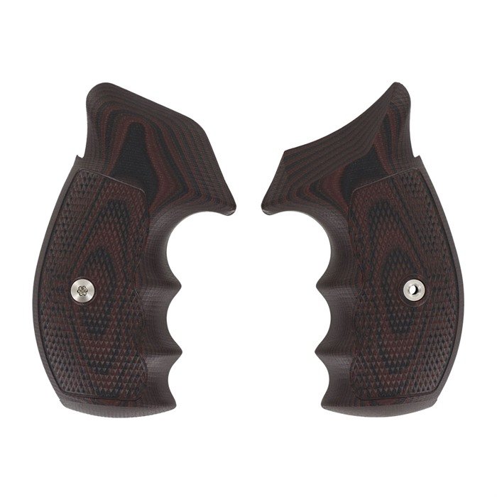 VZ Grips KLF-TD-C-RB S&W K/L Frame Tac Diamond Black Cherry Grips - VZ GRIPS