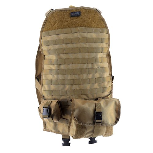 DDT Inc 55011 Convoy Molle Seat Back Cover Tan, 1000D Polyester, 2 Pouches