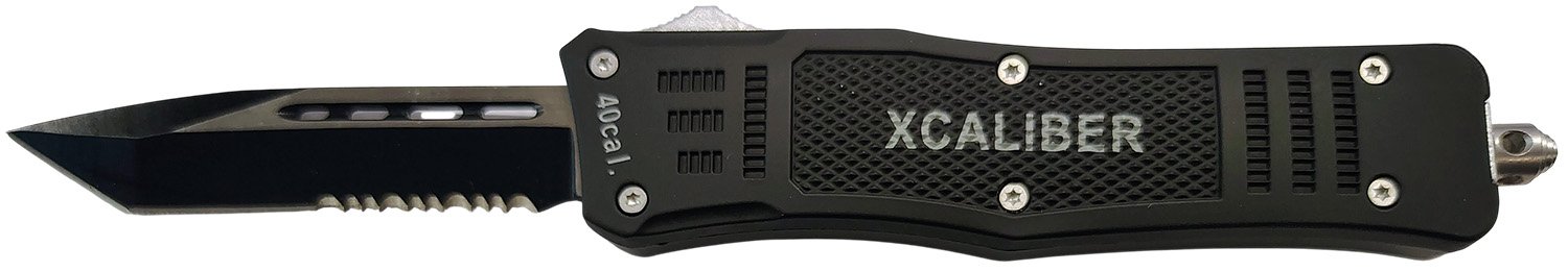 Xcaliber 40 Cal Medium OTF Tanto 3.25in 440C SS Part Serrated Knife