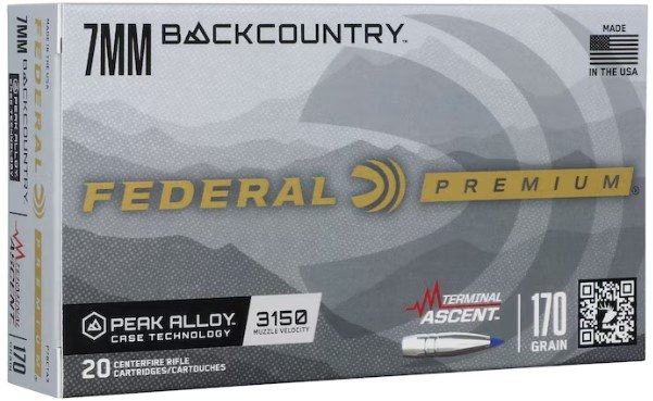 Federal P7BCTA3 7mm 170gr Terminal Ascent BackCountry Rifle Ammo 20/Box - Federal Premium Ammunition - TERMINAL ASCENT