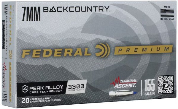 Federal P7BCTA1 7mm 155gr Terminal Ascent BackCountry Rifle Ammo 20/Box - Federal Premium Ammunition - 7MM BACKCOUNTRY