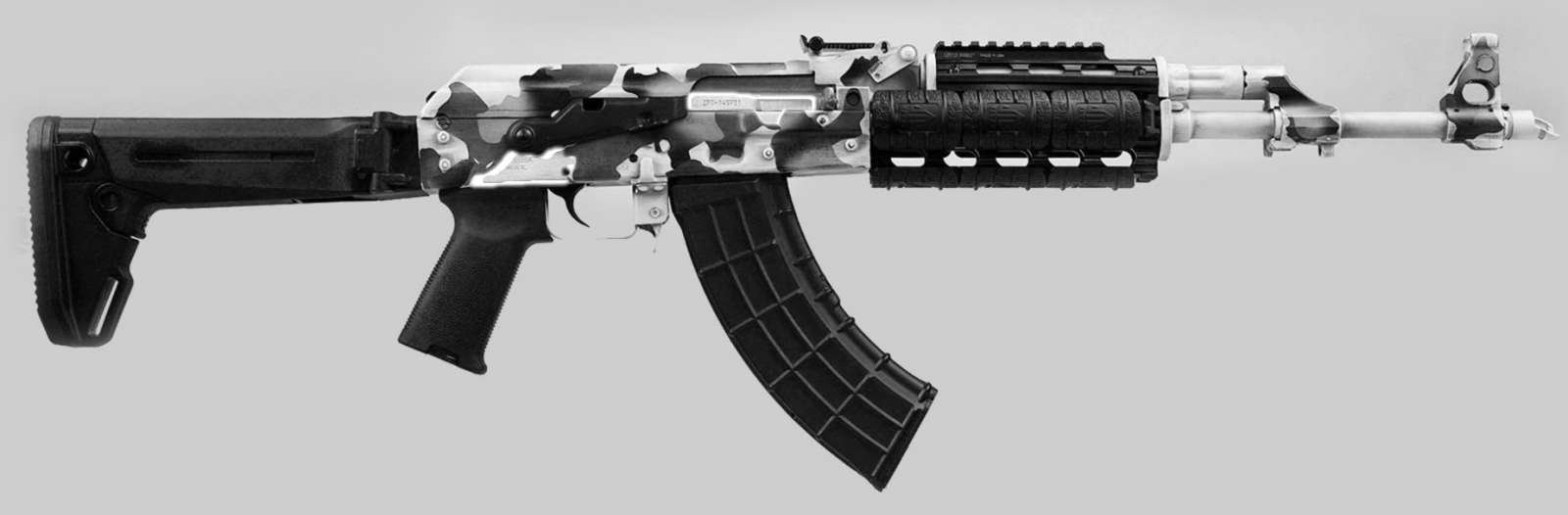 Zastava ZPAPM70 7.62x39 Camo Cerakote Black Rail - Zastava Arms - 7.62 x 39mm