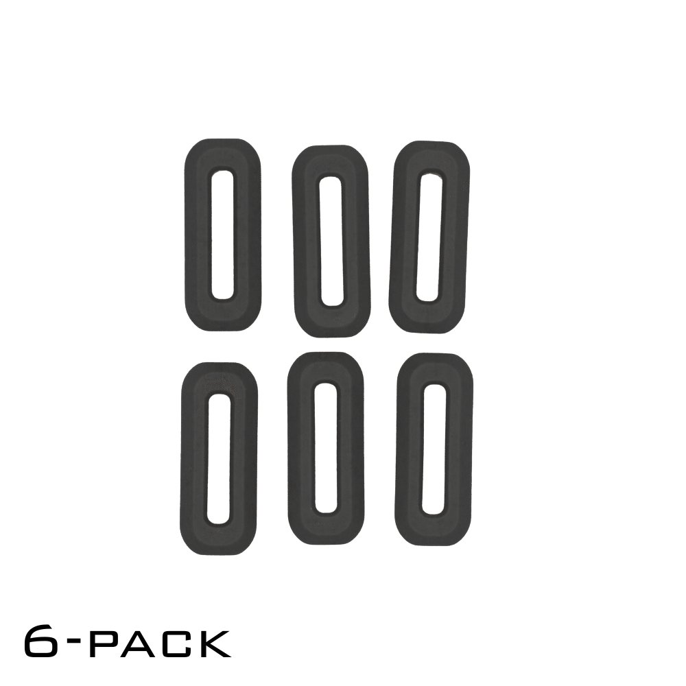 XTECH THRU-FLO PASS THRU RUBBER RAIL COVER FOR MLOK (6PK) - BLACK