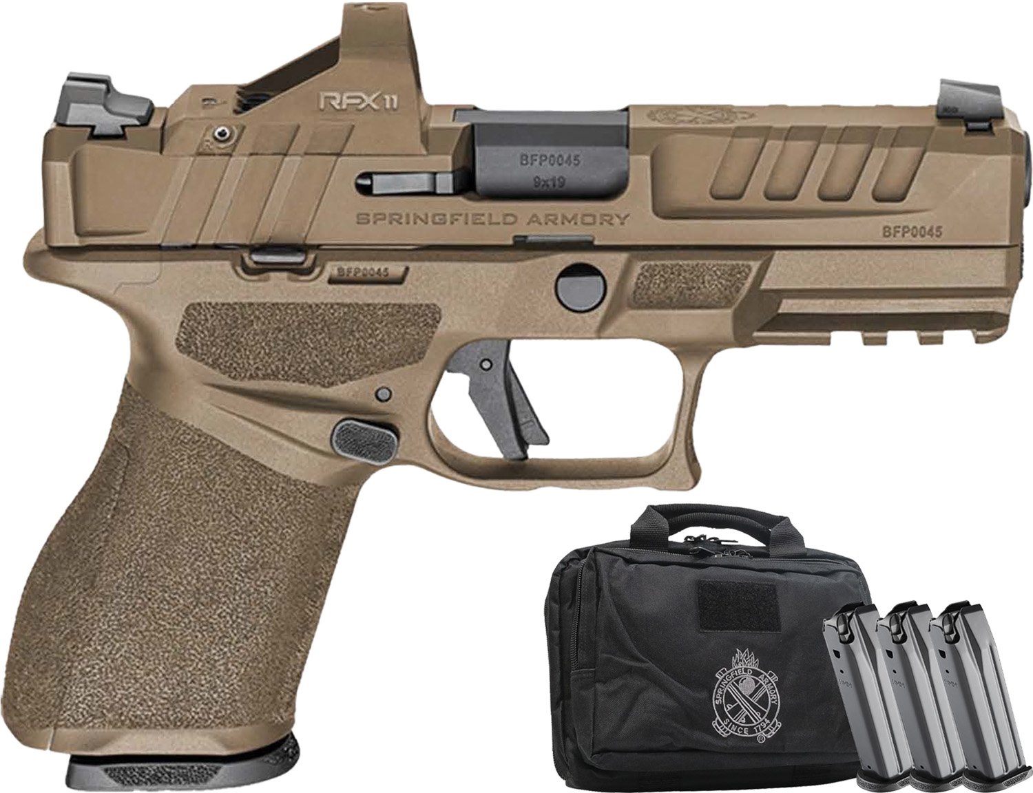 Springfield Armory USA Echelon 9mm Luger 10+1 4.000 Brown Ultra High Impact Polymer