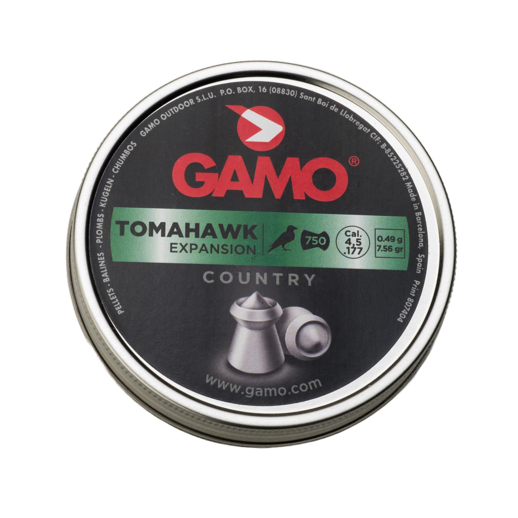 GAMO TOMAHAWK POINTED HP .22 400CT - Gamo USA - .22 PELLET