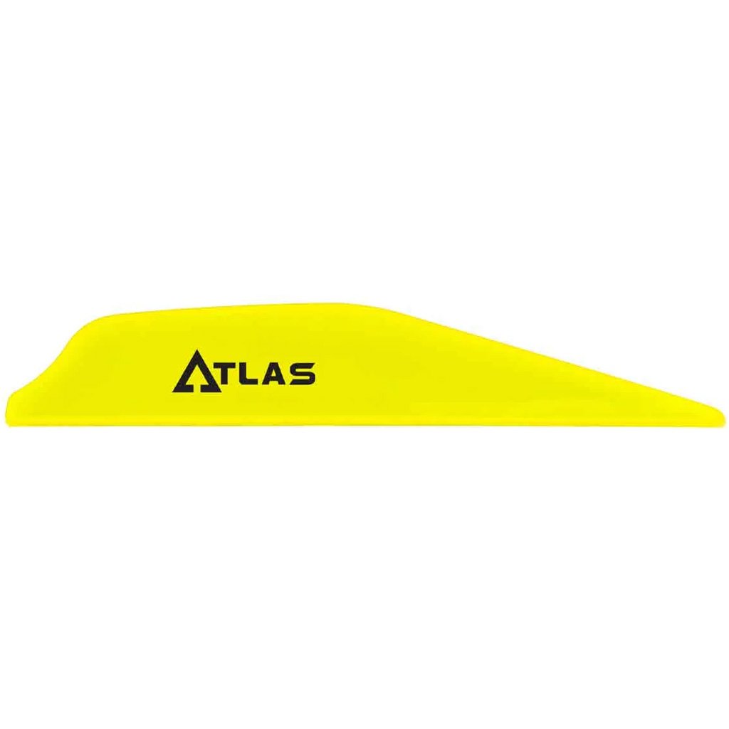 Bohning 101072NY28 Atlas Vanes Neon Yellow 100pk, AR1000 Material, Low-Profile