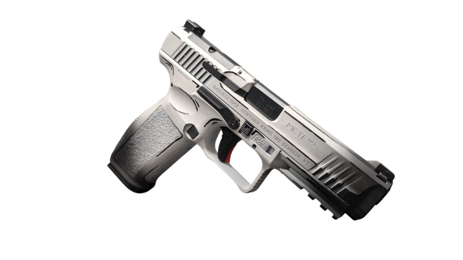 CENTURY CANIK METE SF ONE SERIES DOODLE 9MM PISTOL WHITE/BLACK 2-15RD MAGS