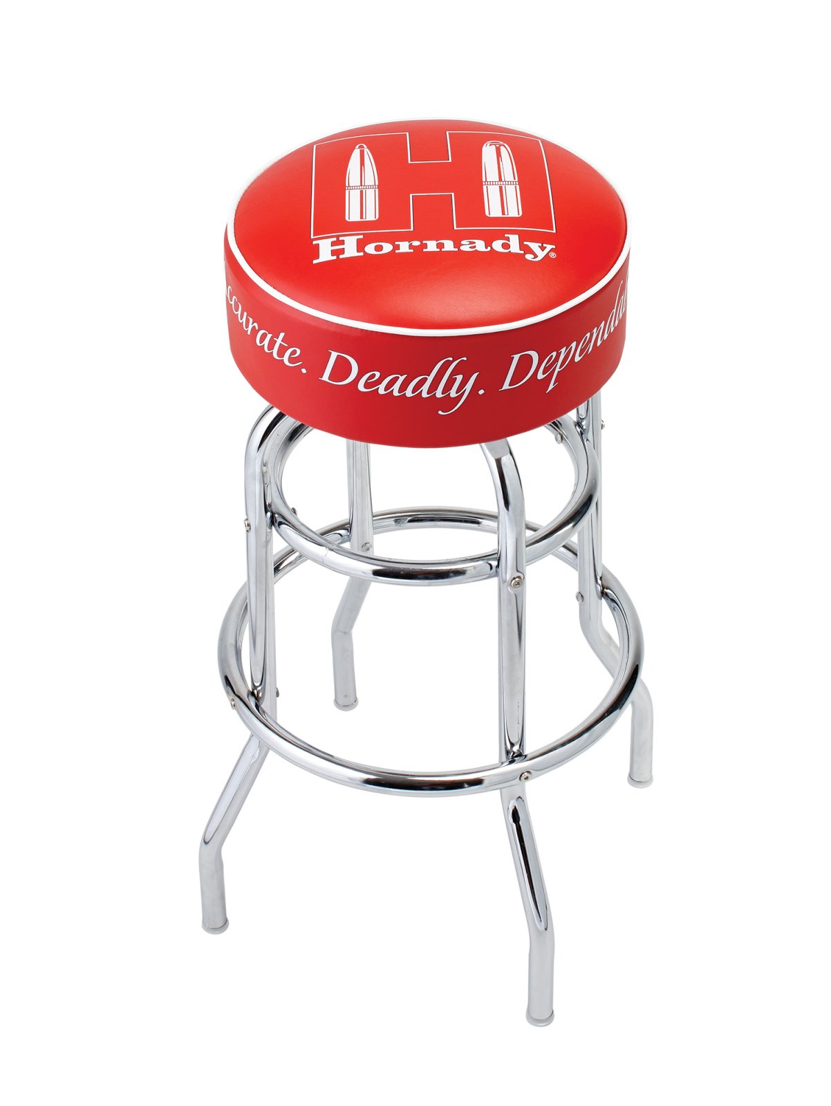 Hornady 99103 Reloading Bench Stool Chrome Red Steel Vinyl 20"x31" - Horn Hunter