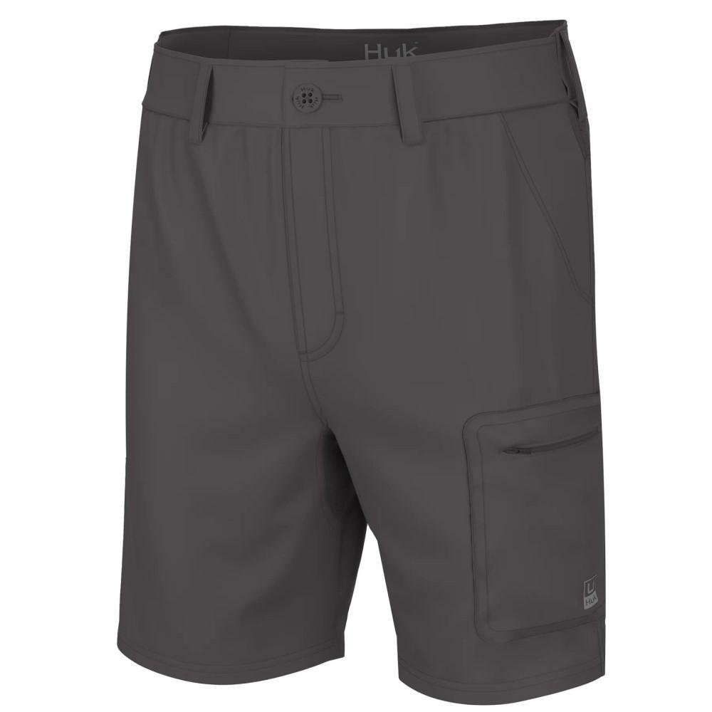 HUK H2000173010XL Men's Next Level 7" Fishing Shorts, Iron, XL - Marolina DBA HUK