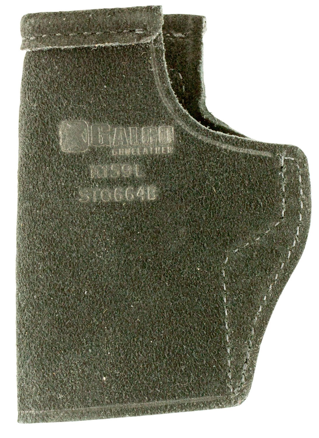 Galco STO664B Stow-N-Go Concealed Carry Holster, Right Hand, Premium Center Cut Steerhide, Black, Vertical Orientation, Injection Molded Nylon Belt Clip