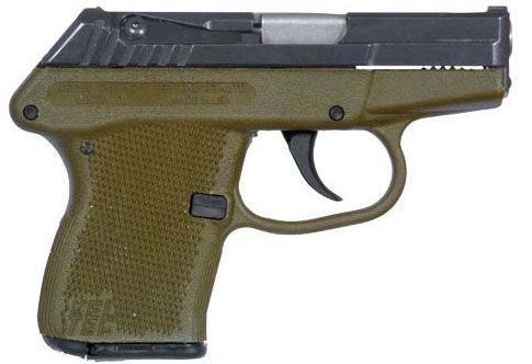 KelTec P32B Pistol Blued Slide Green Grip 7RD