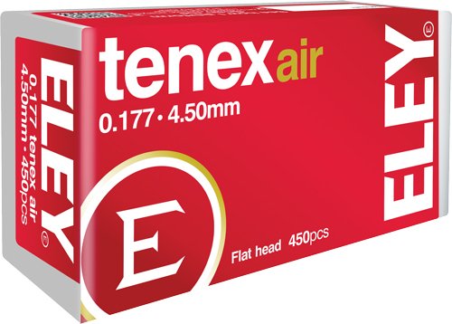 Eley 46120 Tenex Air Pellets .177 4.50mm 8.2 Grains 450-Pack - Eley - 4.50mm