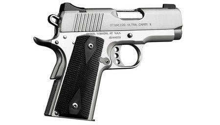 Kimber 3200062CA Stainless Ultra Carry II .45 ACP 7+1 Red Fiber Optic - Kimber Manufacturing, Inc. - 45 ACP