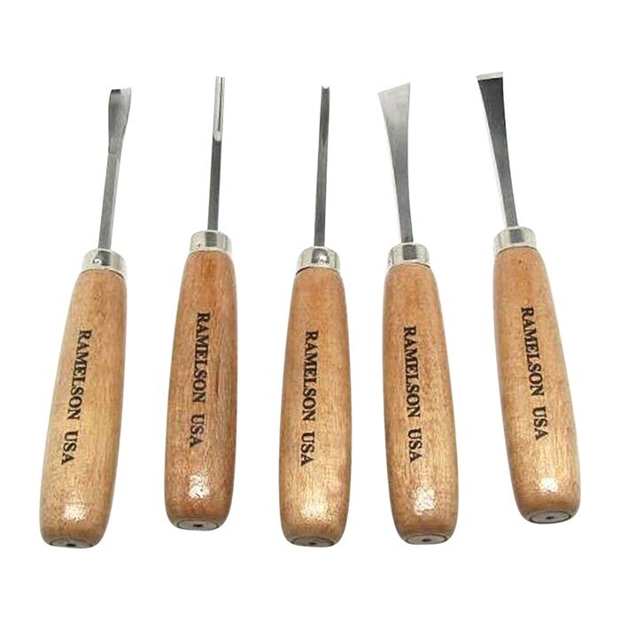 U.J. Ramelson 106 Basic Straight Handle Woodcarving 5-Piece Set - U.J. RAMELSON
