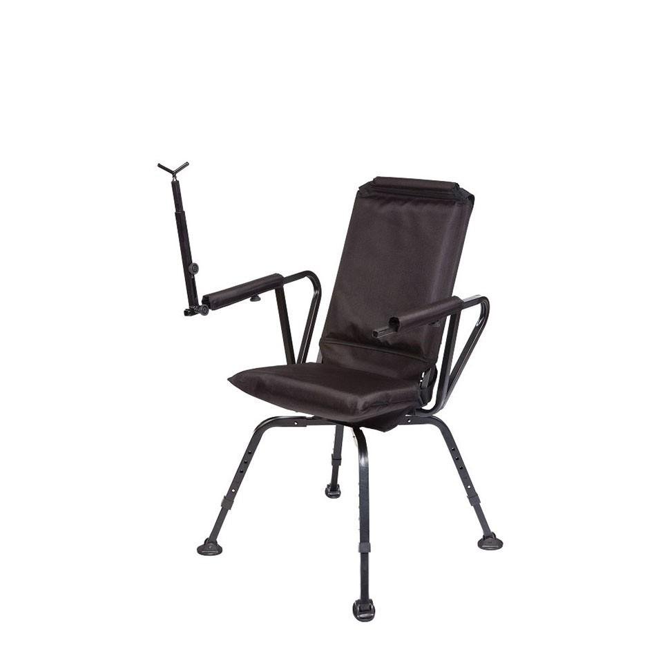BenchMaster BMSSSC Sniper Seat 360 Shooting Chair Black Steel 360 deg Rotation - Altus Brands Llc - Pro-Ears