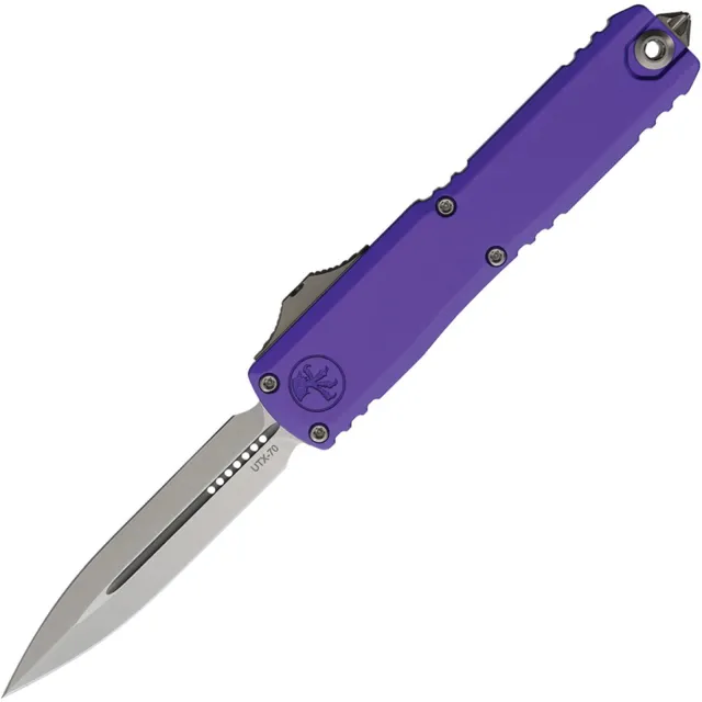 Microtech UTX-70 G4 2.5 In D/E Stonewash Purple ALU Handle